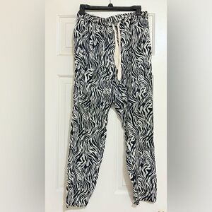 Free People X Sandrine Rose Zebra Bush pants -Size S